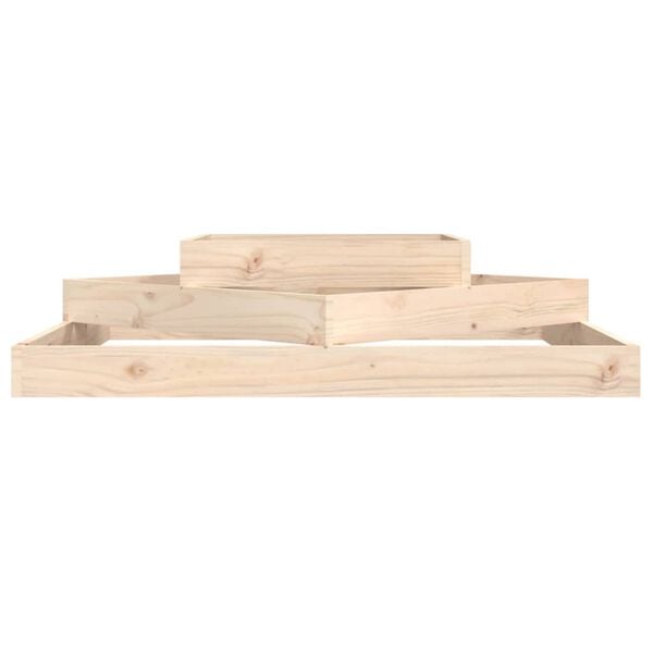 vidaXL tömör fenyőfa növénytartó 112 x 112 x 27 cm