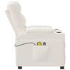 vidaXL krémszínű műbőr elektromos masszázsfotel