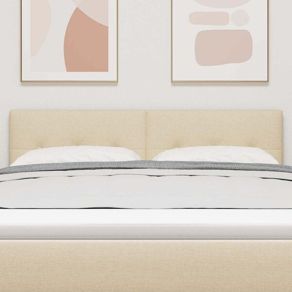 vidaXL Magass&aacute;g&aacute;ll&iacute;that&oacute; &aacute;gyfej fejt&aacute;ml&aacute;val Kr&eacute;m 144 cm sz&ouml;vet