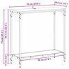 vidaXL Konzolasztal polcokkal Régi fa 75 x 30.5 x 75 cm Faanyag