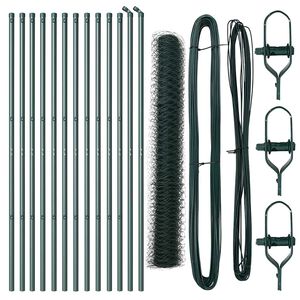 vidaXL Hatsz&ouml;gletű ker&iacute;t&eacute;s talajr&ouml;gz&iacute;tő 25 x 1,4 m PVC-bevonatos ac&eacute;l
