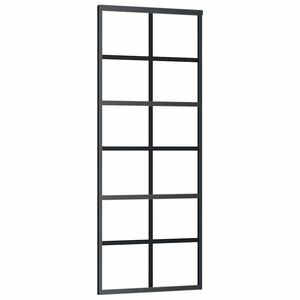 vidaXL fekete ESG &uuml;veg &eacute;s alum&iacute;nium tol&oacute;ajt&oacute; 76 x 205 cm