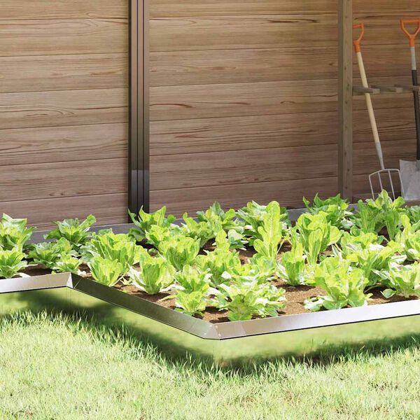 vidaXL Csiga ker&iacute;t&eacute;s 4 pcs Ez&uuml;st 13,5 x 13,5 x 25 cm Rozsdamentes ac&eacute;l