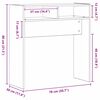 vidaXL Konzolasztal Fekete t&ouml;lgy 78 x 30 x 80 cm Faanyag