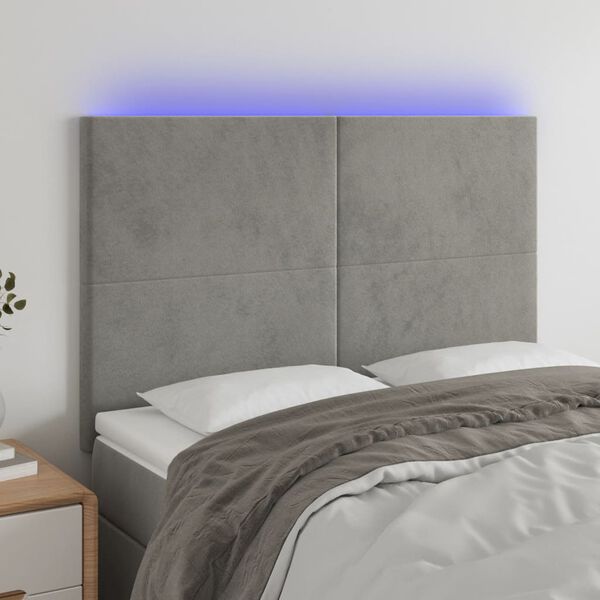 vidaXL vil&aacute;gossz&uuml;rke b&aacute;rsony LED-es fejt&aacute;mla 144x5x118/128 cm