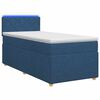 vidaXL Boxspring &aacute;gy matraccal LED szalagokkal K&eacute;k 80 x 200 cm Sz&ouml;vet