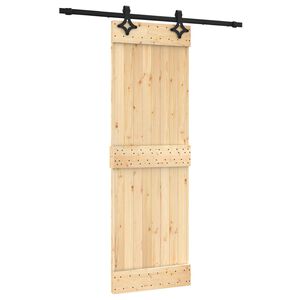 vidaXL Cs&uacute;sz&oacute; ajt&oacute; 70 x 210 cm Szil&aacute;rd Fenyőfa (Nem Kezelt)
