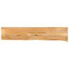 vidaXL t&ouml;m&ouml;r mang&oacute;fa term&eacute;szetes &eacute;lű asztallap 180 x 40 x 2,5 cm