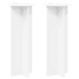 vidaXL N&ouml;v&eacute;ny&aacute;llv&aacute;ny 2 db Feh&eacute;r &Oslash;40 x 100 cm Szerelt Fa