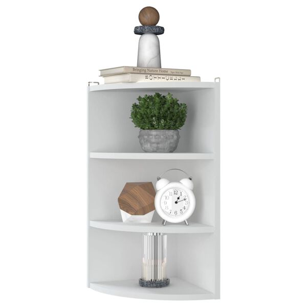 vidaXL feh&eacute;r forg&aacute;cslap fali sarokpolc 30 x 31,5 x 60 cm