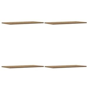 vidaXL 4 db k&eacute;zműves t&ouml;lgy sz&iacute;nű szerelt fa fali polc 60 x 30 x 1,5 cm