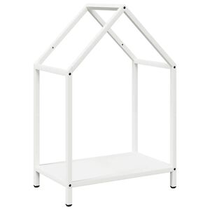 vidaXL feh&eacute;r hidegen hengerelt ac&eacute;l tűzifat&aacute;rol&oacute; 40x25x60 cm