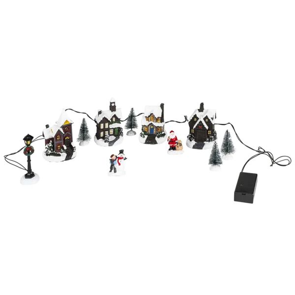 HI LED-es karácsonyi falu jelenet dekoráció