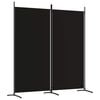 vidaXL 2 paneles fekete sz&ouml;vet t&eacute;relv&aacute;laszt&oacute; 175x180 cm