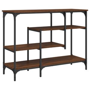 vidaXL barna t&ouml;lgysz&iacute;nű t&aacute;lal&oacute;asztal polcokkal 100 x 35 x 75 cm