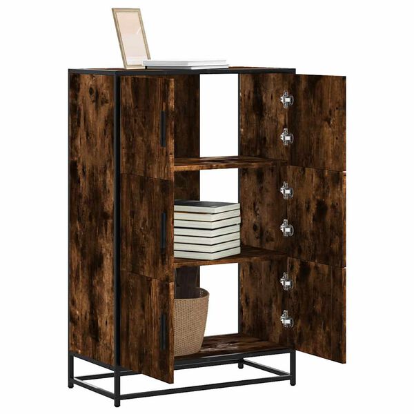vidaXL Highboard sonoma t&ouml;lgy 68x35x106,5 cm g&eacute;pelt fa &eacute;s f&eacute;m