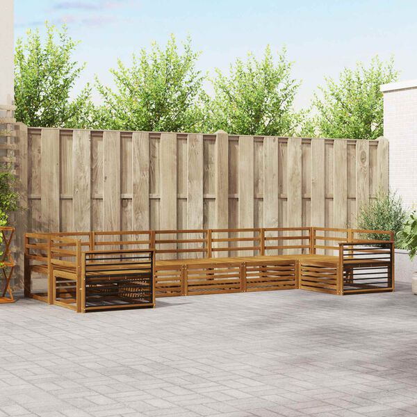 vidaXL &Uuml;lőgarnit&uacute;r&aacute;k 7 pcs Term&eacute;szetes T&ouml;m&ouml;r Ak&aacute;cfa