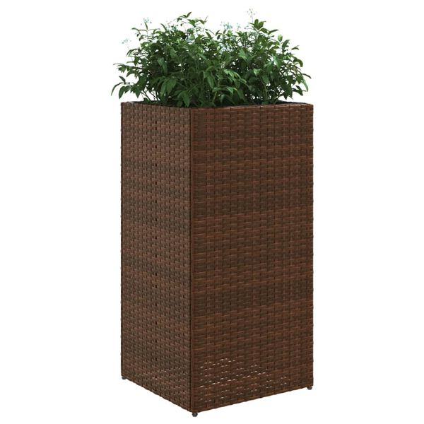 vidaXL 2 db barna polyrattan kerti &uuml;ltetől&aacute;da 40x40x80 cm