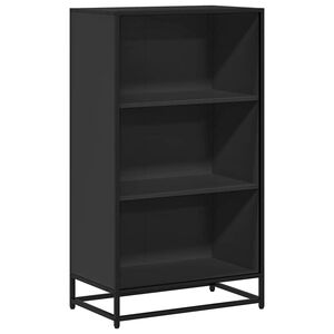 vidaXL fekete forg&aacute;cslap k&ouml;nyvszekr&eacute;ny 60x35x107,5 cm
