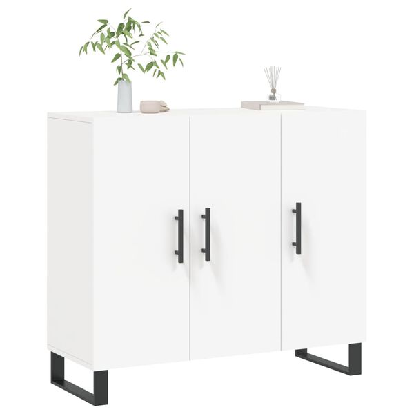 vidaXL feh&eacute;r szerelt fa t&aacute;lal&oacute;szekr&eacute;ny 90 x 34 x 80 cm