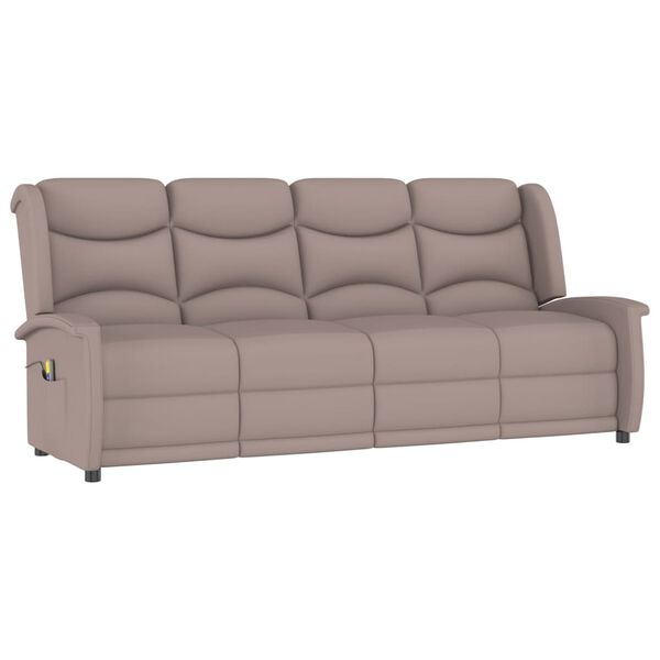 vidaXL 4 szem&eacute;lyes t&oacute;psz&iacute;nű mikrosz&aacute;las sz&ouml;vet d&ouml;nthető massz&aacute;zsfotel