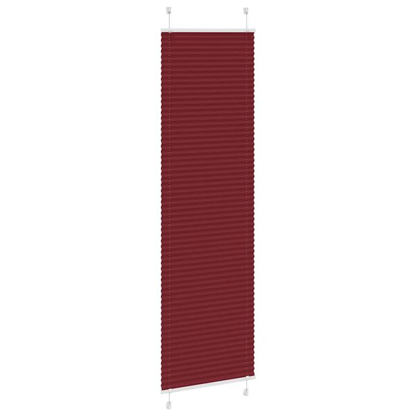vidaXL plisz&iacute;rozott redőny Bordeaux piros 60x200 cm Sz&ouml;vetsz&eacute;less&eacute;g