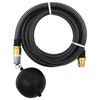 vidaXL fekete PVC sz&iacute;v&oacute;t&ouml;mlő s&aacute;rgar&eacute;z csatlakoz&oacute;kkal 1,1" 20 m