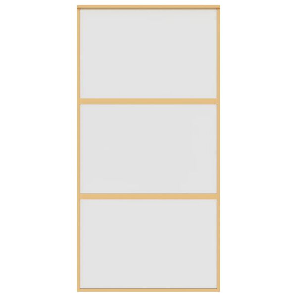 vidaXL aranysz&iacute;nű ESG tej&uuml;veg &eacute;s alum&iacute;nium tol&oacute;ajt&oacute; 102,5 x 205 cm