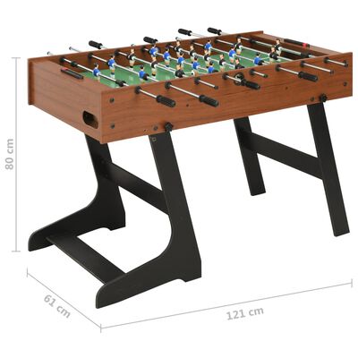 vidaXL barna összecsukható csocsóasztal 121 x 61 x 80 cm