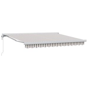 vidaXL Beh&uacute;zhat&oacute; napellenző Vil&aacute;gossz&uuml;rke &eacute;s feh&eacute;r 300 x 250 cm