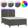 vidaXL s&ouml;t&eacute;tsz&uuml;rke b&aacute;rsony rug&oacute;s &eacute;s LED-es &aacute;gy matraccal 140x200 cm