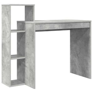 vidaXL Asztal Beton Sz&uuml;rke Szerelt Fa 100 x 40 x 90 cm