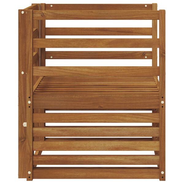 vidaXL K&uuml;lt&eacute;ri kanap&eacute; szett Term&eacute;szetes 67 x 63 x 73 cm T&ouml;m&ouml;r Ak&aacute;cfa