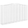 vidaXL &iacute;ves horganyzott vas gabion kos&aacute;r 400x50x220/240 cm