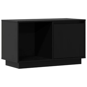 vidaXL fekete t&ouml;m&ouml;r fenyőfa TV-szekr&eacute;ny 74x35x44 cm