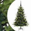 vidaXL Műkar&aacute;csonyfa g&ouml;mbbel 120 cm 150 LED Meleg feh&eacute;r PVC &eacute;s f&eacute;m