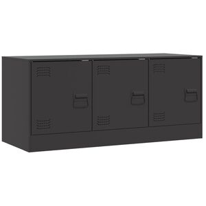 vidaXL fekete ac&eacute;l TV-szekr&eacute;ny 99 x 39 x 44 cm