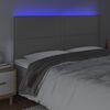 vidaXL sz&uuml;rke műbőr LED-es fejt&aacute;mla 160x5x118/128 cm