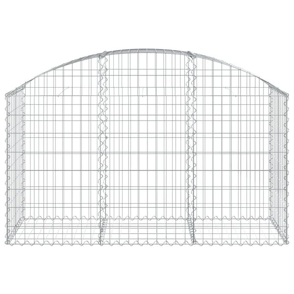 vidaXL íves horganyzott vas gabion kosár 150x50x80/100 cm