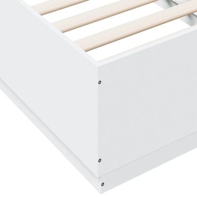 vidaXL fehér szerelt fa ágykeret 75 x 190 cm