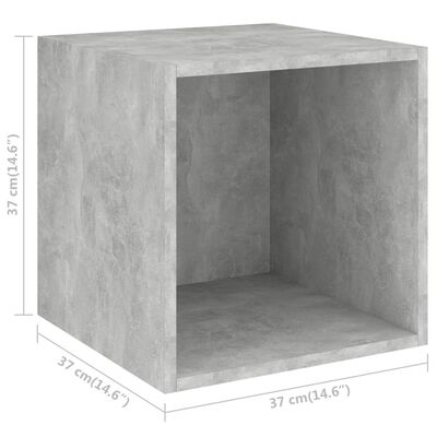 vidaXL 5 részes betonszürke forgácslap TV-szekrény szett