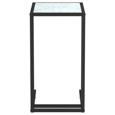 vidaXL fehér márvány edzett üveg számítógép-kisasztal 50 x 35 x 65 cm