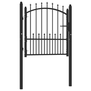 vidaXL fekete ac&eacute;l ker&iacute;t&eacute;skapu EMMEN t&uuml;sk&eacute;kkel 104 x 97 cm