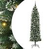 vidaXL Mű Karcs&uacute; Kar&aacute;csonyi Fa Z&ouml;ld &eacute;s Feh&eacute;r 210 cm