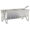 vidaXL Kemping Tűzrak&oacute;hely 42 x 22 x 18 cm Rozsdamentes Ac&eacute;l Ez&uuml;st