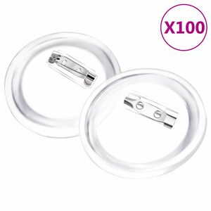 vidaXL 100 k&eacute;szlet akril 58 mm-es kitűző