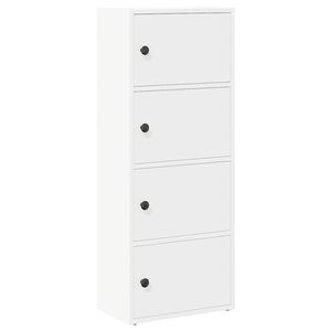 vidaXL feh&eacute;r szerelt fa k&ouml;nyvespolc 40x24x102 cm