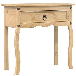 vidaXL Corona t&ouml;m&ouml;r fenyőfa konzolasztal 73 x 35 x 73 cm