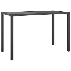 vidaXL antracitsz&uuml;rke ac&eacute;l kerti asztal 110 x 54 x 70 cm