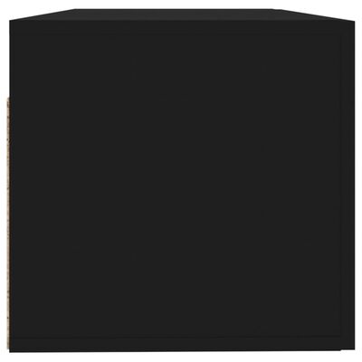 vidaXL fekete szerelt fa faliszekrény 100 x 36,5 x 35 cm